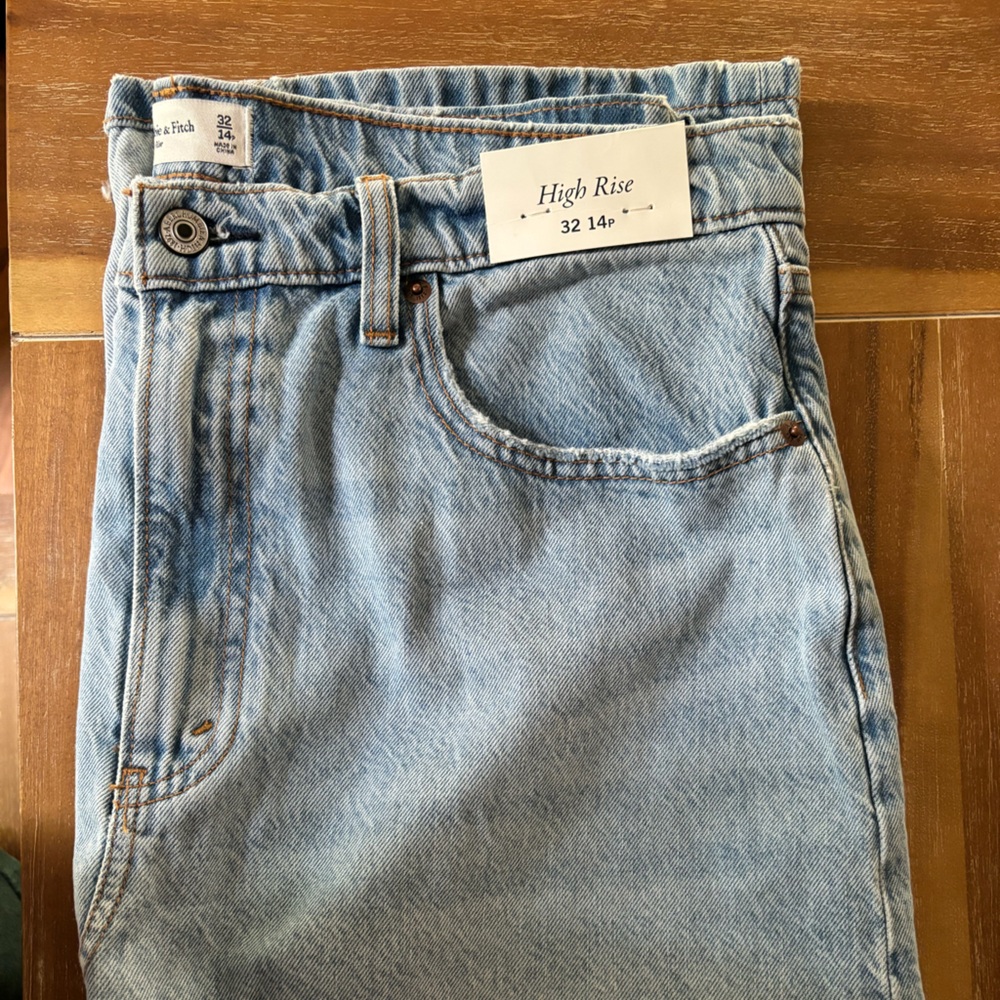 NWT Abercrombie Denim Midi Skirt 32P - Picture 5 of 8